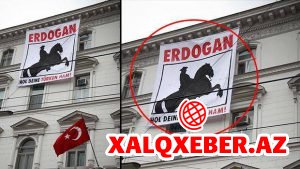 Türk səfirliyinə qalmaqal yaradan poster asdılar!
