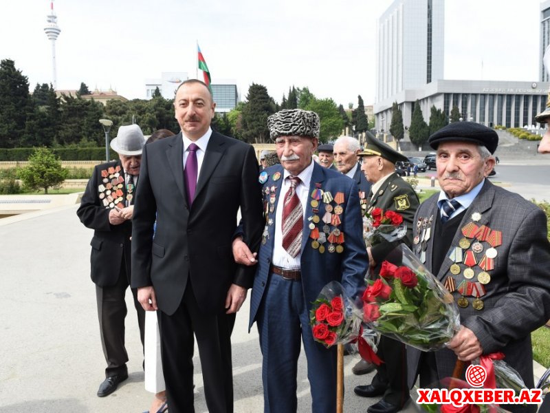 Prezidentlə xanımının veteranlara diqqəti - Fotolar