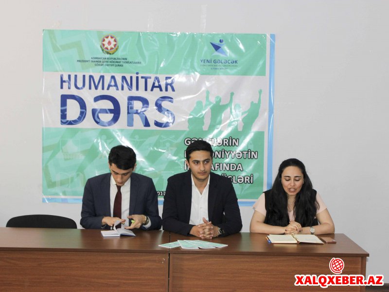 Nərimanov rayonunda “Humanitar dərs” layihəsinin daha bir təlimi keçirilib