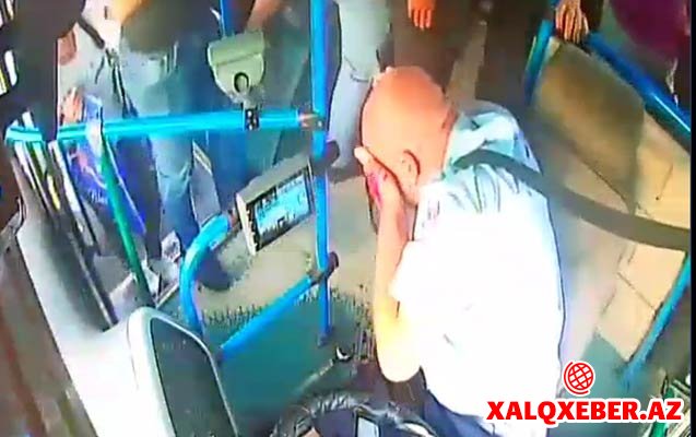 Bakıda daha bir avtobus sürücüsü vəhşicəsinə döyüldü - Video