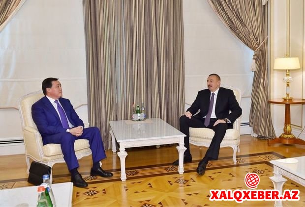 Azərbaycan prezidenti Qazaxıstan baş nazirinin I müavinini qəbul edib