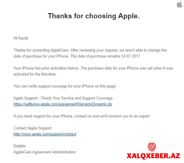 "Baku Elektronics" müştərini yenə aldatdı: "Apple"ın rəsmi məktubuna məhəl qoymadı (FOTOFAKT)