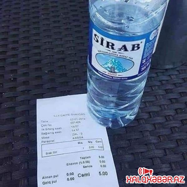 “Şahdağ”-da 50 qəpiklik “Sirab” suyu 5 manata satılır – ŞİKAYƏT