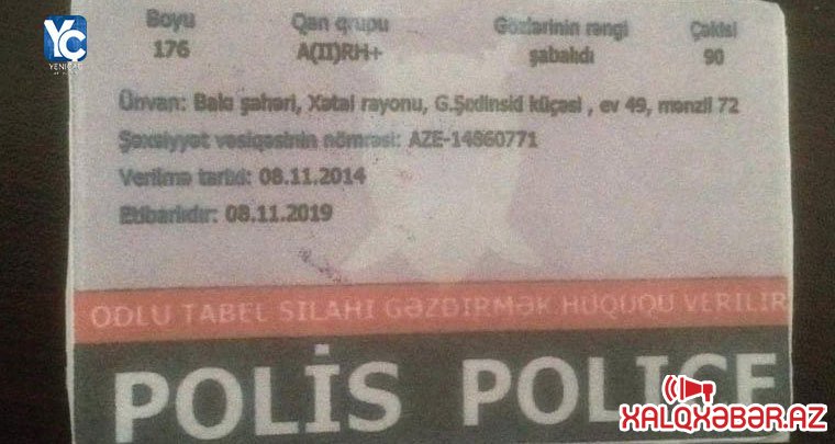 "Polis" xalq artistinin oğluna 30 min "atdı" - FOTO