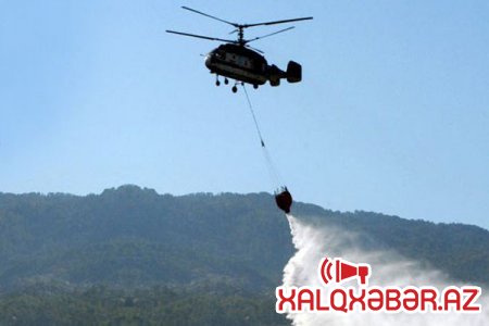 Azərbaycanda güclü yanğın - Havaya 2 helikopter və təyyarə qaldırıldı