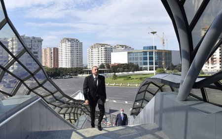 Prezident “Şamaxinka”dakı yeni parkda - VİDEO