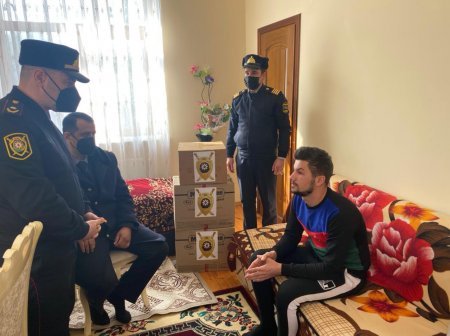 Xızı polisi Vətən müharibəsi qazisini ziyarət edib