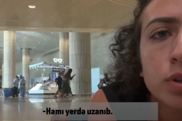 İsrail hava limanı atəş altında: Baku TV-nin əməkdaşı çətin vəziyyətdə qaldı - VİDEO