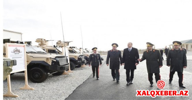 İlham Əliyev yeni hərbi şəhərciyin açılışında iştirak etdi