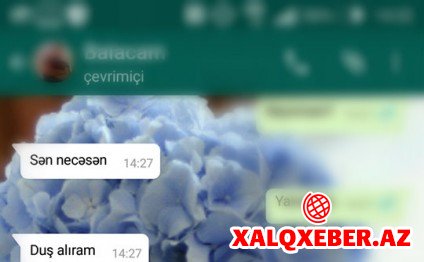 Azərbaycanda iki sevgilinin gülməli "Whatsapp" yazışması - "Duş alıram..." / FOTO