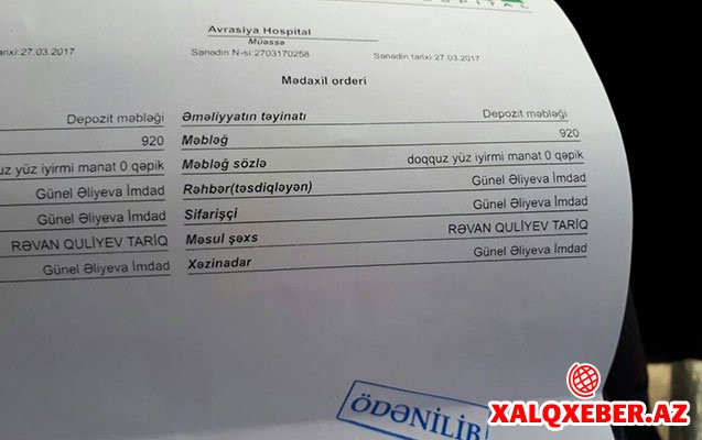 Pasient şikayət etdi, klinikanın əməkdaşları cəzalandırıldı- “Avrasiya Hospistal”da