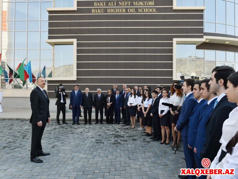 Prezident Bakı Ali Neft Məktəbinin kampusunun açılışında - FOTOLAR