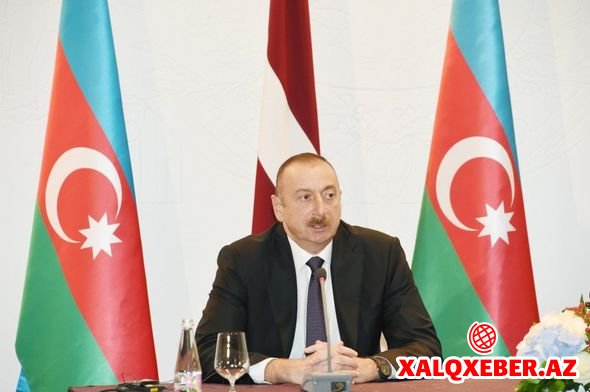 Azərbaycan prezidenti Riqada - YENİLƏNİB