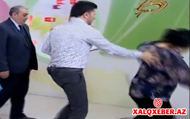 Almaz Ələsgərli canlı efirdə yıxıldı - Video