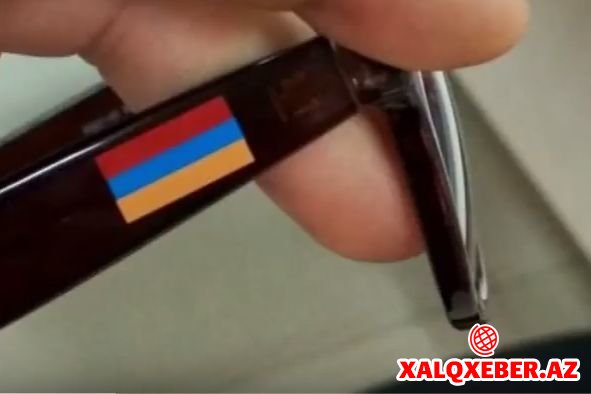 Bakıda üzərində Ermənistan bayrağı olan eynək satılır