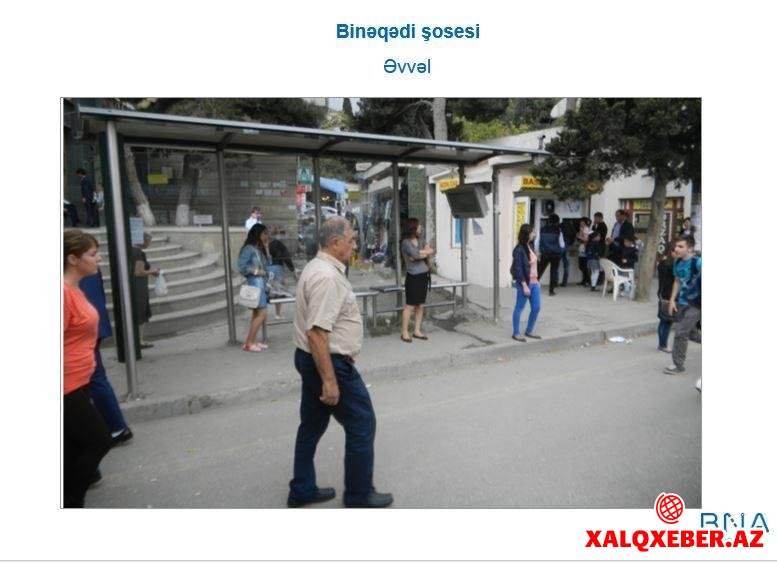 Bakıda daha bir avtobus dayanacağı zəbt edildi (FOTOLAR)