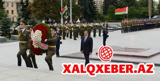 Prezident İlham Əliyev Minskdə “Qələbə” meydanını ziyarət edib