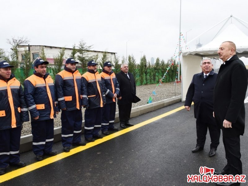 İlham Əliyev yeni yolun açılışında