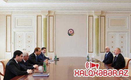 Prezident İlham Əliyev Rusiyanın sənaye və ticarət nazirini qəbul edib