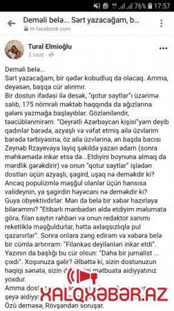 Xanım jurnalist Mehriban Əliyevaya müraciət etdi: - Müəllimlər tərəfindən təhqir olunuram
