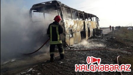 Azərbaycanlıları ziyarətə aparan avtobus alışdı - İranda