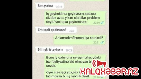 Bakıda iş axtaran qıza ƏXLAQSIZ SUAL: "Ehtiraslı qadınsan?"