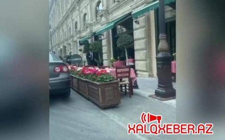 Bakıda məşhur restoran küçəni zəbt etdi - FOTO