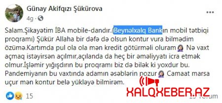 "Beynəlxalq Bank" müştəriləri məmnun edə bilmir - GİLEY