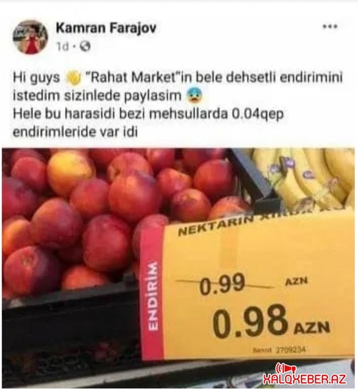 “Rahat” marketdən 1 qəpiklik ələsalma – Foto
