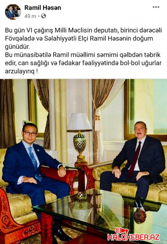 Deputat Ramil Həsən bu paylaşımı ilə özünü güldürdü - FOTOFAKT