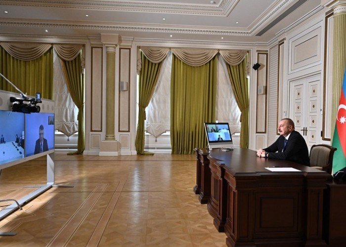 Prezident Qu Donqyunu videoformatda qəbul etdi - FOTOLAR (YENİLƏNİB)