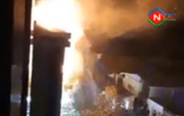 Naxçıvanda “Banu” restoranı yandı - Video + Yenilənib