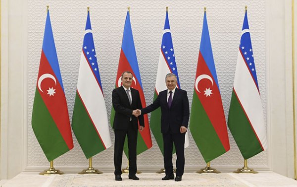 Bayramov Özbəkistan Prezidenti ilə görüşdü - Fotolar