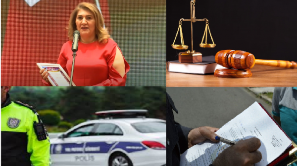 Bakıda yol polisi avtomobili "protiv" sürən sabiq baş həkimi cərimələdi - FOTO