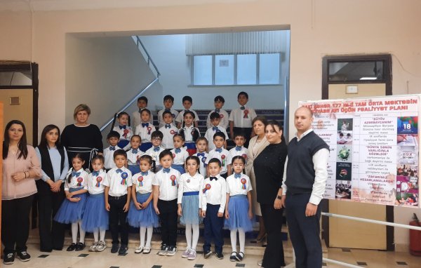 177 nömrəli tam orta məktəbdə 18 Oktyabr – Müstəqilliyin Bərpası Gününə həsr olunmuş tədbir keçirilib