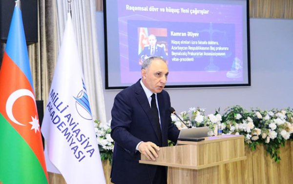 Baş Prokuror Milli Aviasiya Akademiyasında mühazirə oxuyub - Fotolar