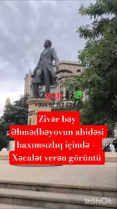 Zivər bəy Əhmədbəyovun abidəsi baxımsızlıq içində – Xəcalət verən görüntü VİDEO