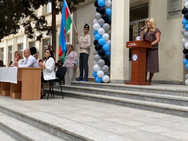 177 nömrəli tam orta məktəbdə yeni dərs ilinin başlanması