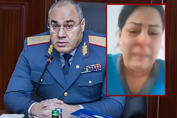 Səfər Mehdiyevin bacanağı olan Həsən Hüseynov qadın işçisini döy*b-Video