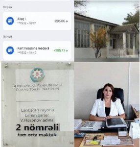 Lənkəran rayonu Liman şəhər 2 nömrəli tam orta məktəbdə qanunsuzluq...