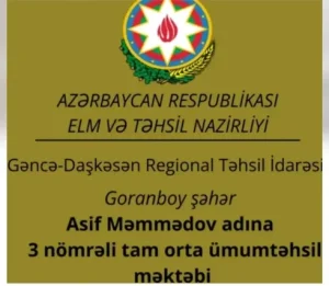 Goranboy şəhər Asif Məmmədov adına 3 nömrəli tam orta ümumtəhsil məktəbində nələr baş verir??? ŞOK FAKTLAR