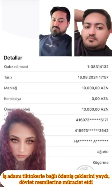 İş qadını tiktoker Həmidin ondan dələduzluqla ələ keçirib qumarxanaya qoyduğu pul qəbizlərinin bir qismini yaydı - DİN və Prokurorluğa MÜRACİƏT