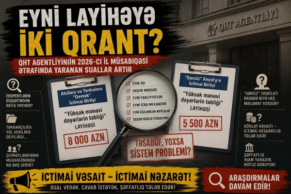 QHT-lərə Dövlət Dəstəyi Agentliyinin müəmma dolu müsabiqələri:Eyni layihəyə iki qrant?