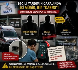 Təcili Yardım qarajında qalmaqal: Özünü rəhbər kimi tanıdan işçi, iki müdir iddiası və özbaşınalıq səs-küy yaradıb